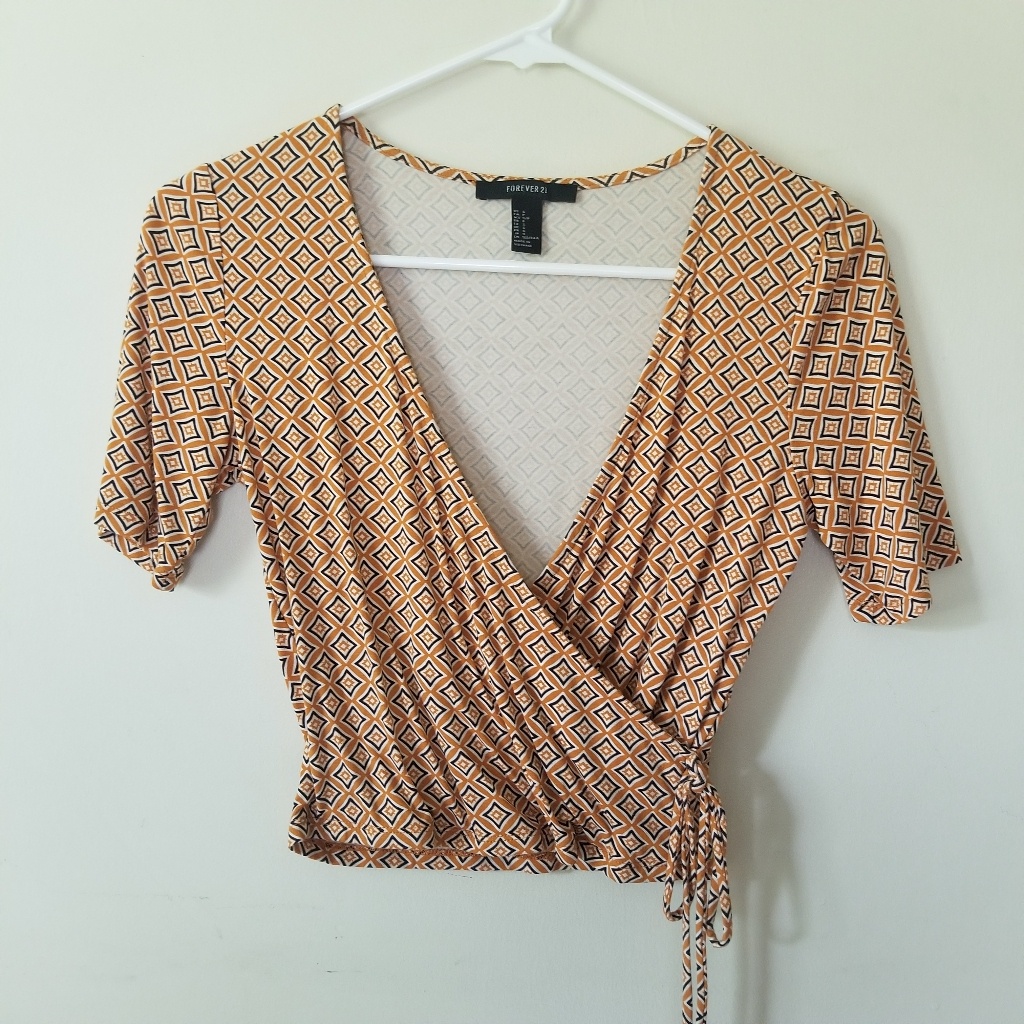 Forever 21 Surplice Crop Top